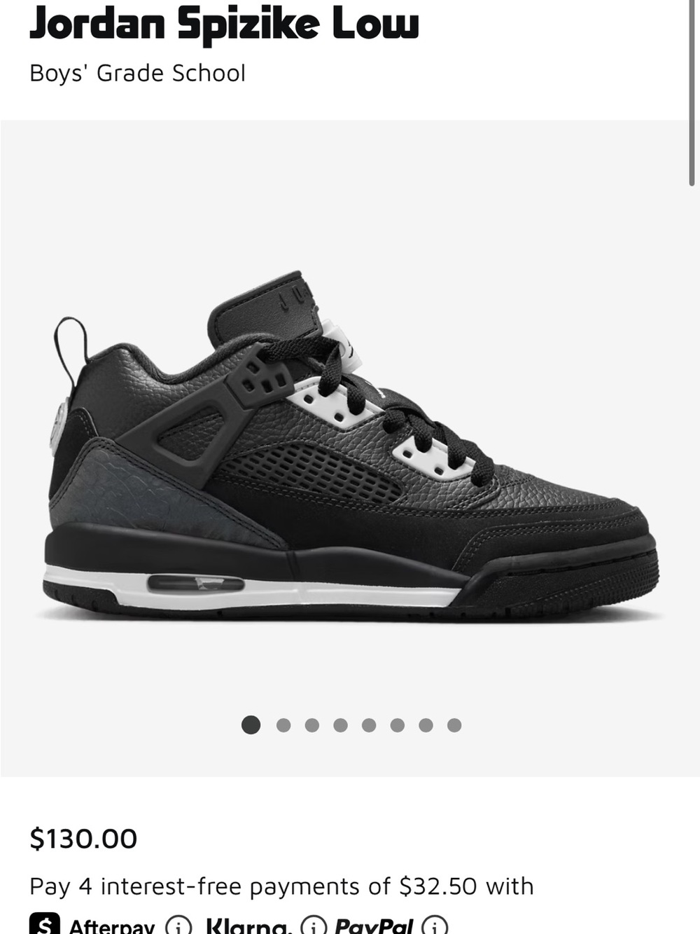 Jordan Spizike Low Boys' Sneakers - Black/White